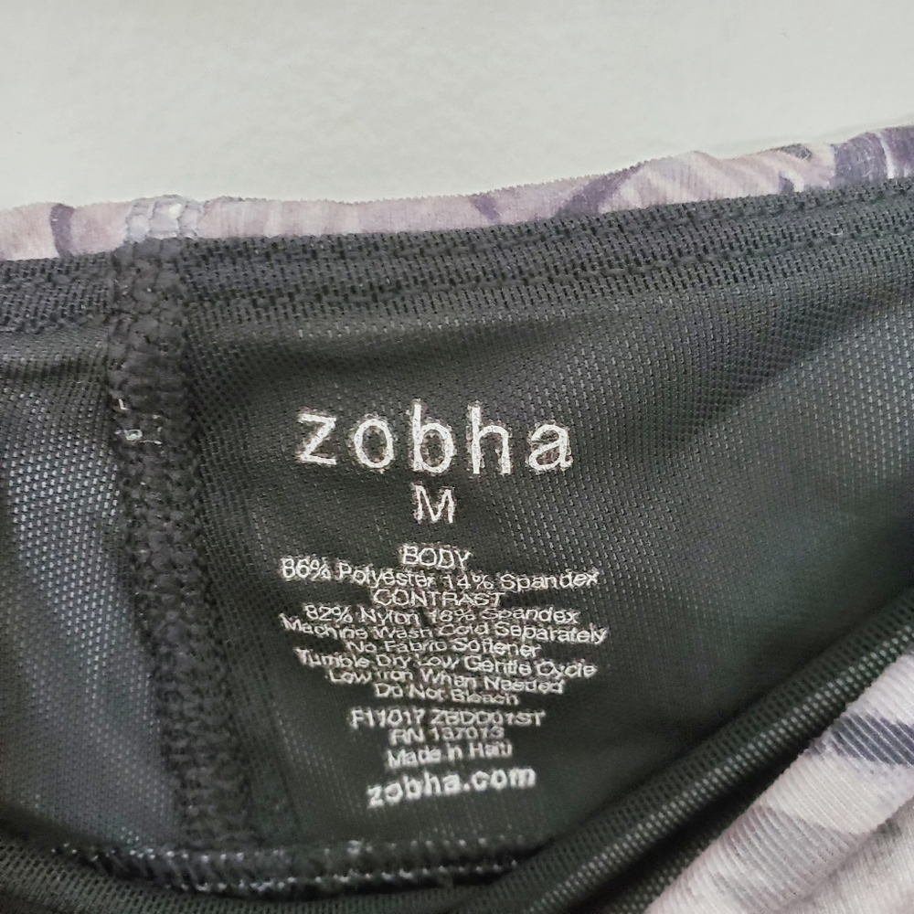 Zobha crop leggings gray pattern med - Picture 2 of 3